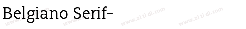 Belgiano Serif字体转换